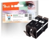 Peach  Doppelpack Tintenpatrone schwarz kompatibel zu  HP No. 655 bk*2, CZ109AE